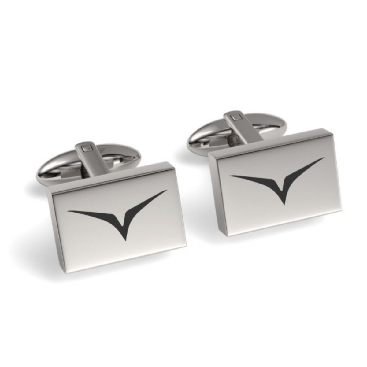Custom Logo Engraved Rectangle Cufflinks