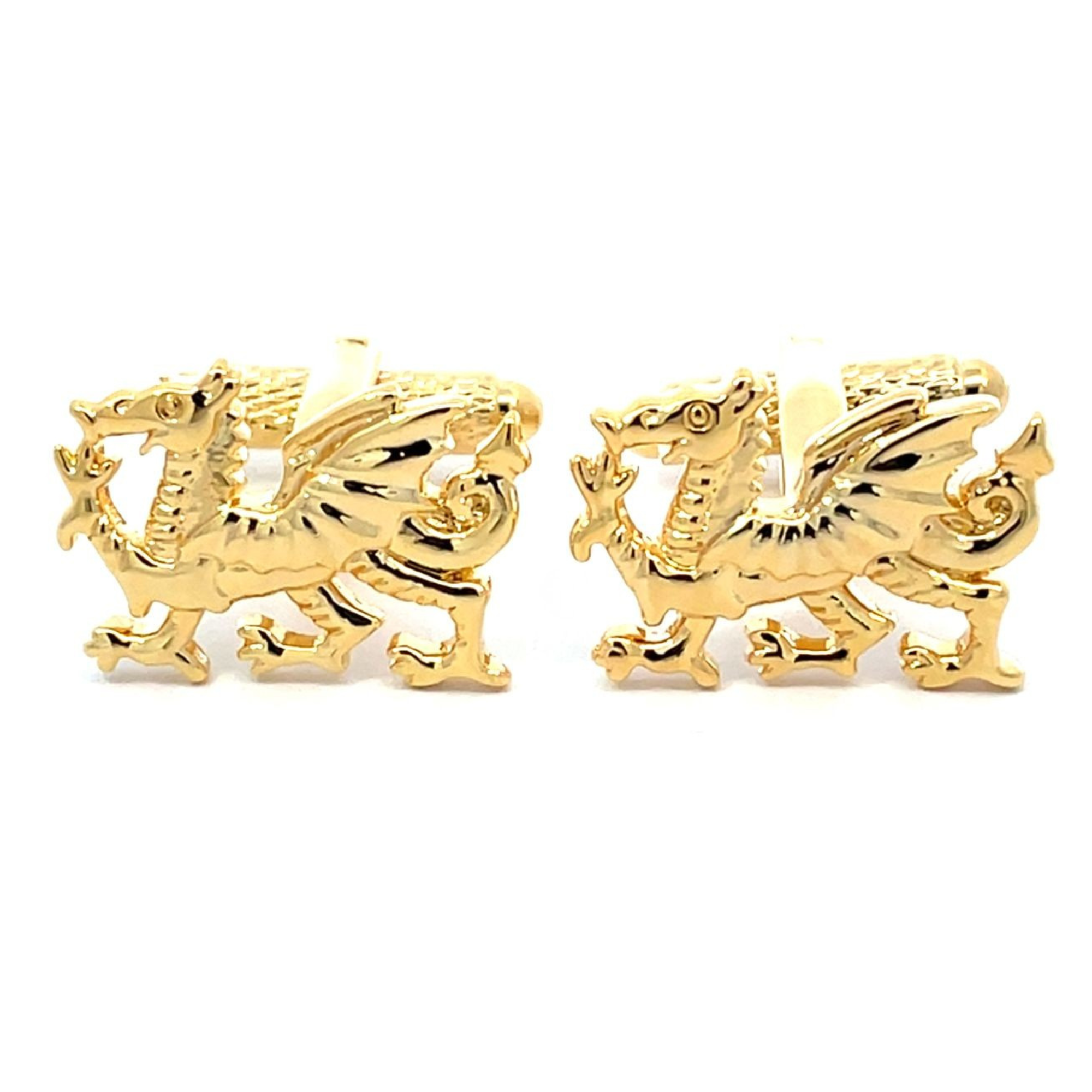 Manschettenknöpfe "Goldener Drache Schreitend"