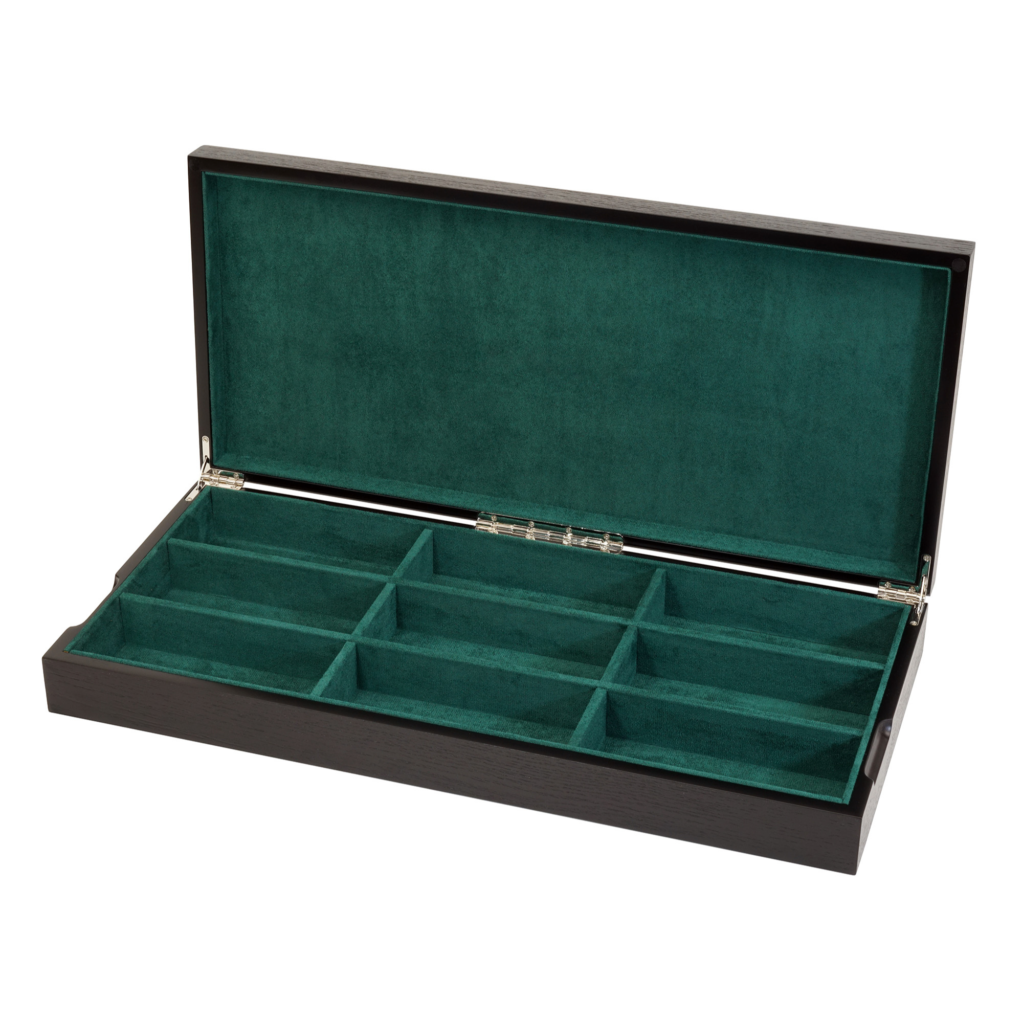 Sonnenbrillenbox aus Holz für 9 Paar in Schwarz/Grün