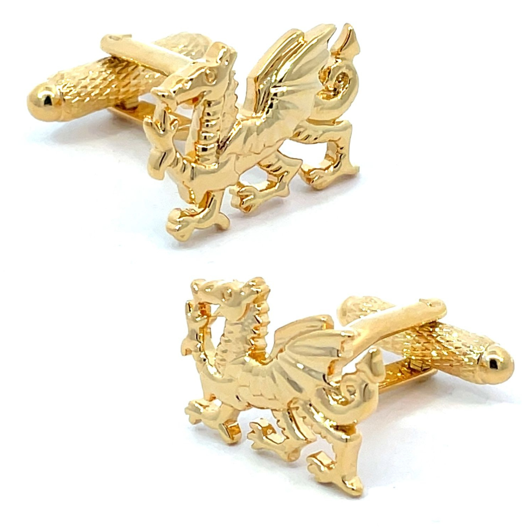 Manschettenknöpfe "Goldener Drache Schreitend"
