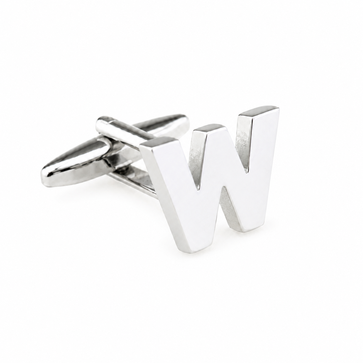 Personalised Silver Cut Out Initial Letter Cufflink
