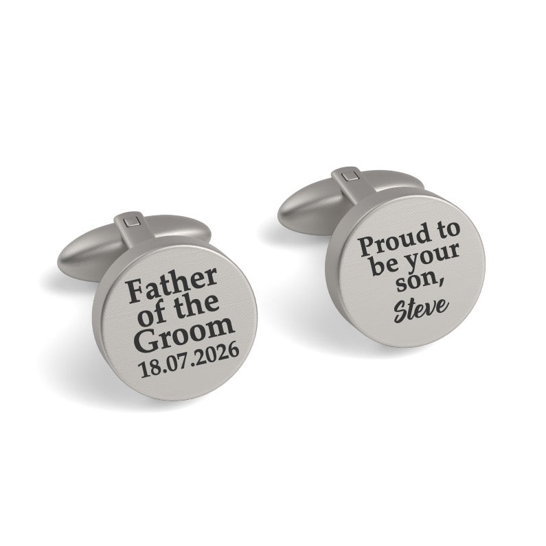 Proud to Be Your Son Engraved Cufflinks
