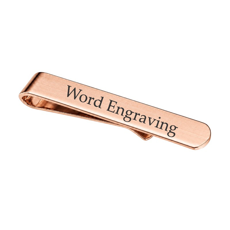 Custom Word Engraved Tie Bar