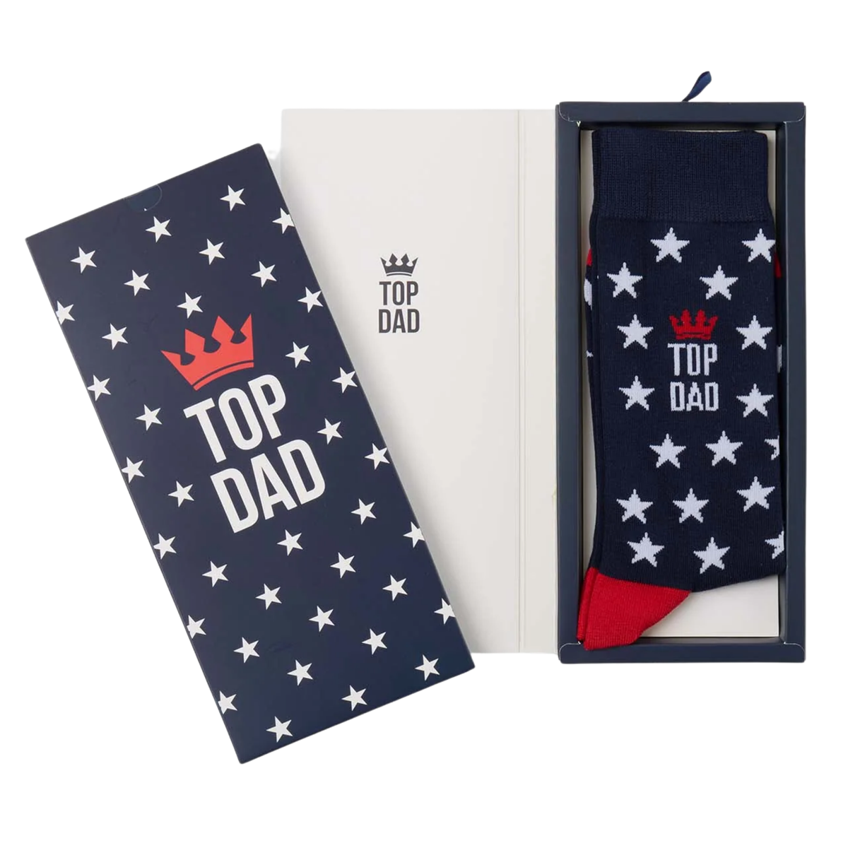 Mens Top Dad Stars Bamboo Sock Card