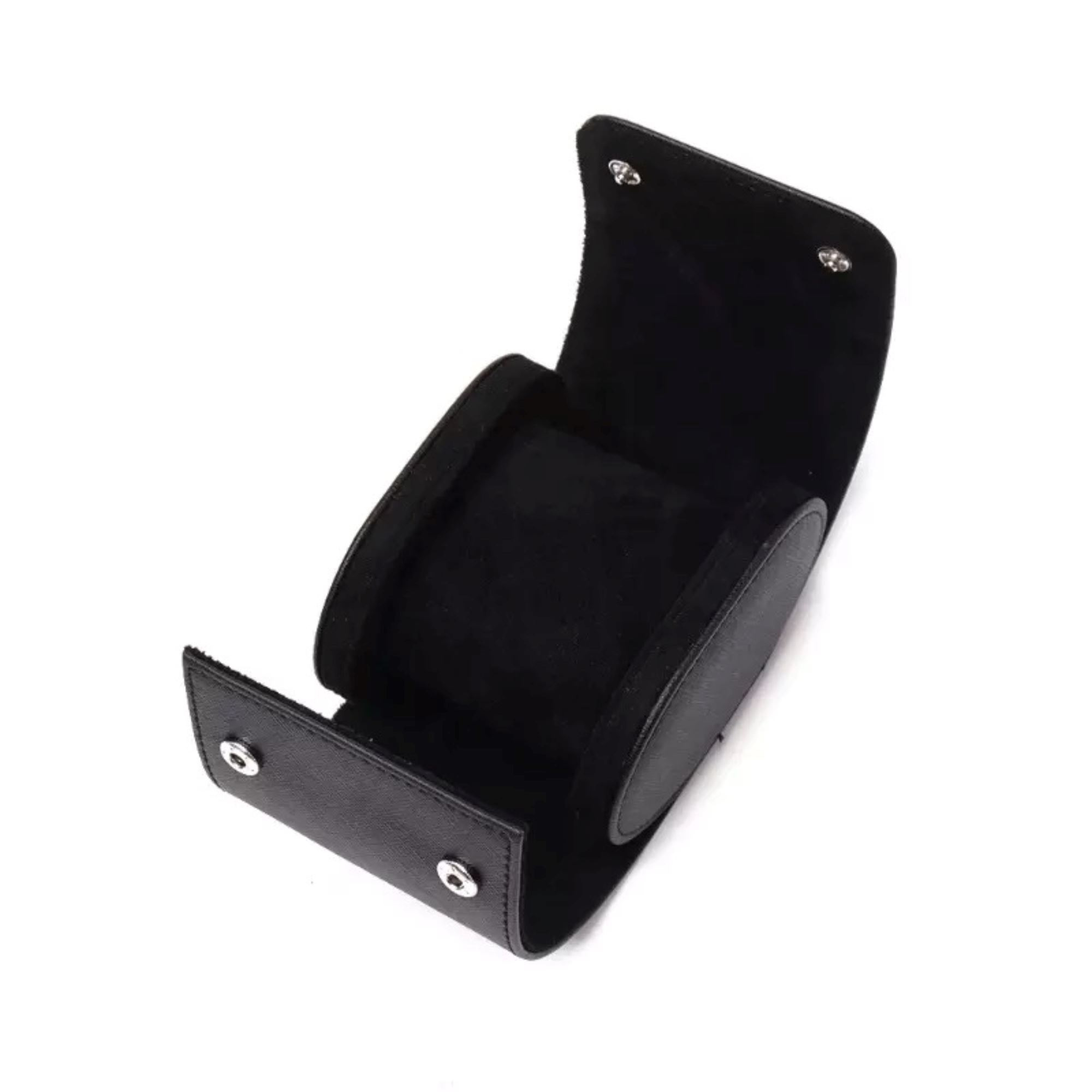 Seconds - Watch Roll Case for 1 in Black Vegan Leather