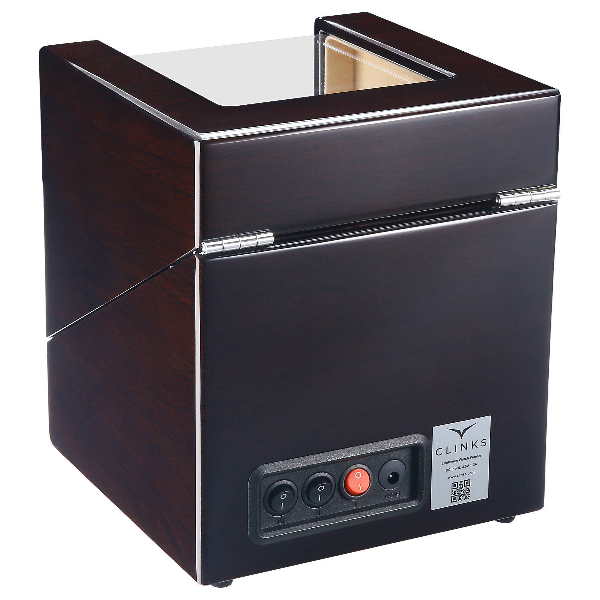 Seconds - Lindeman Mahogany Watch Winder Box for 2 Watches (Single Rotor) (C)