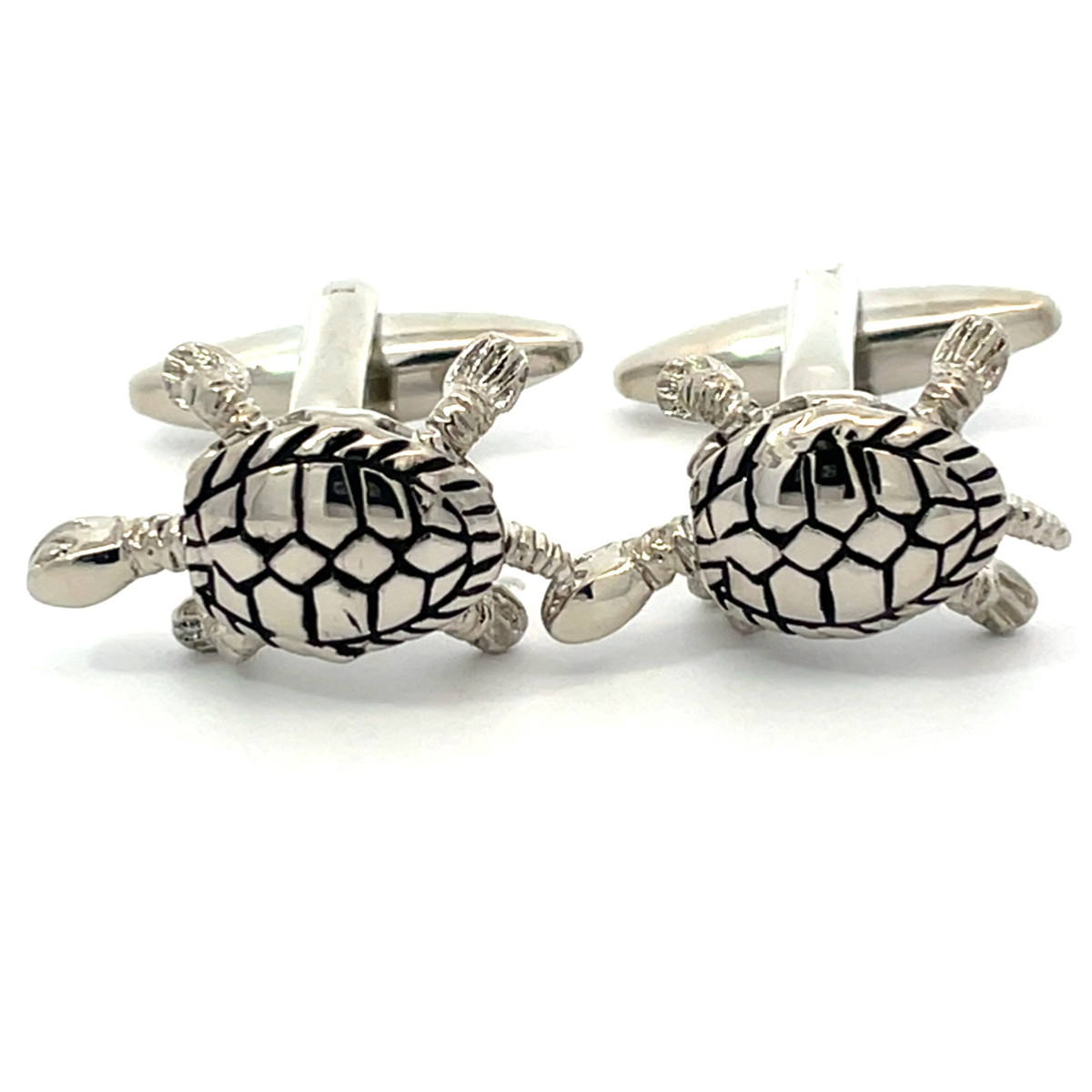 Silver Turtle Cufflinks with Moving Head & Legs