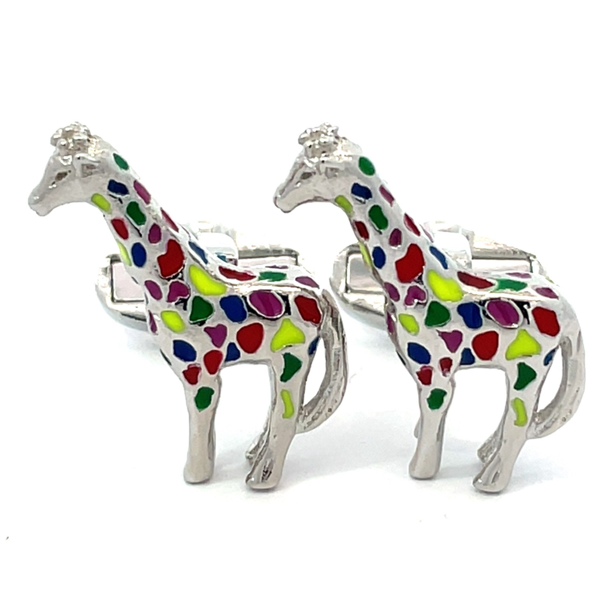 Multi Coloured Giraffe Cufflinks