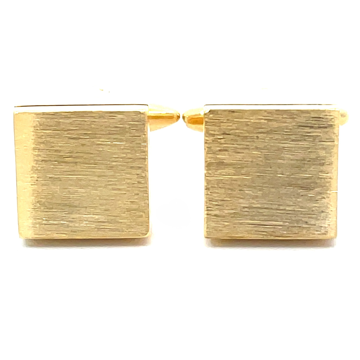Brushed Gold Square Cufflinks