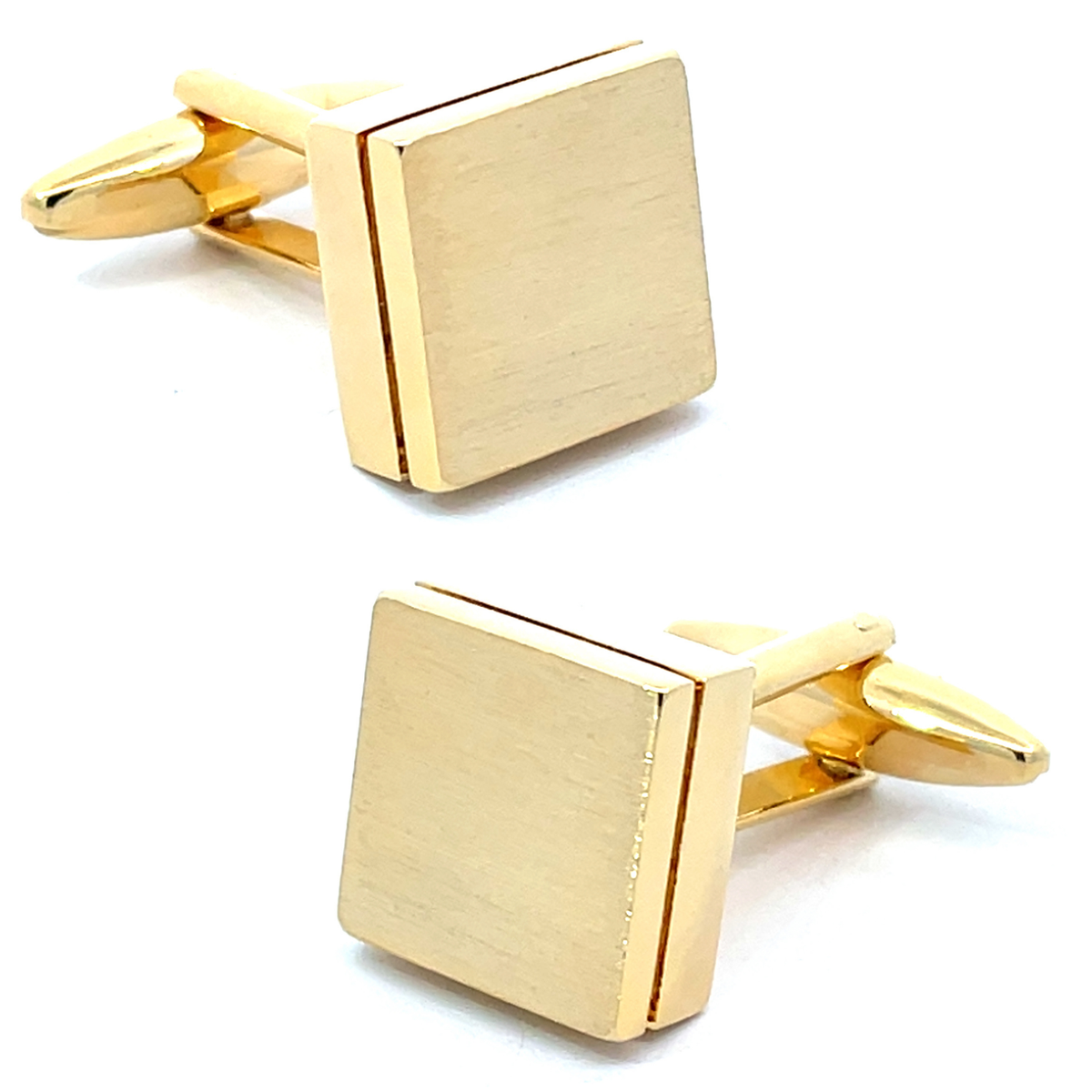 Brushed Gold Square Cufflinks