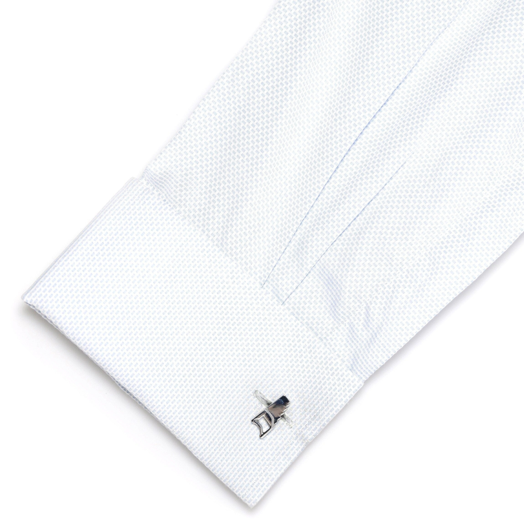 Handyman Hammer & Saw Silver Cufflinks