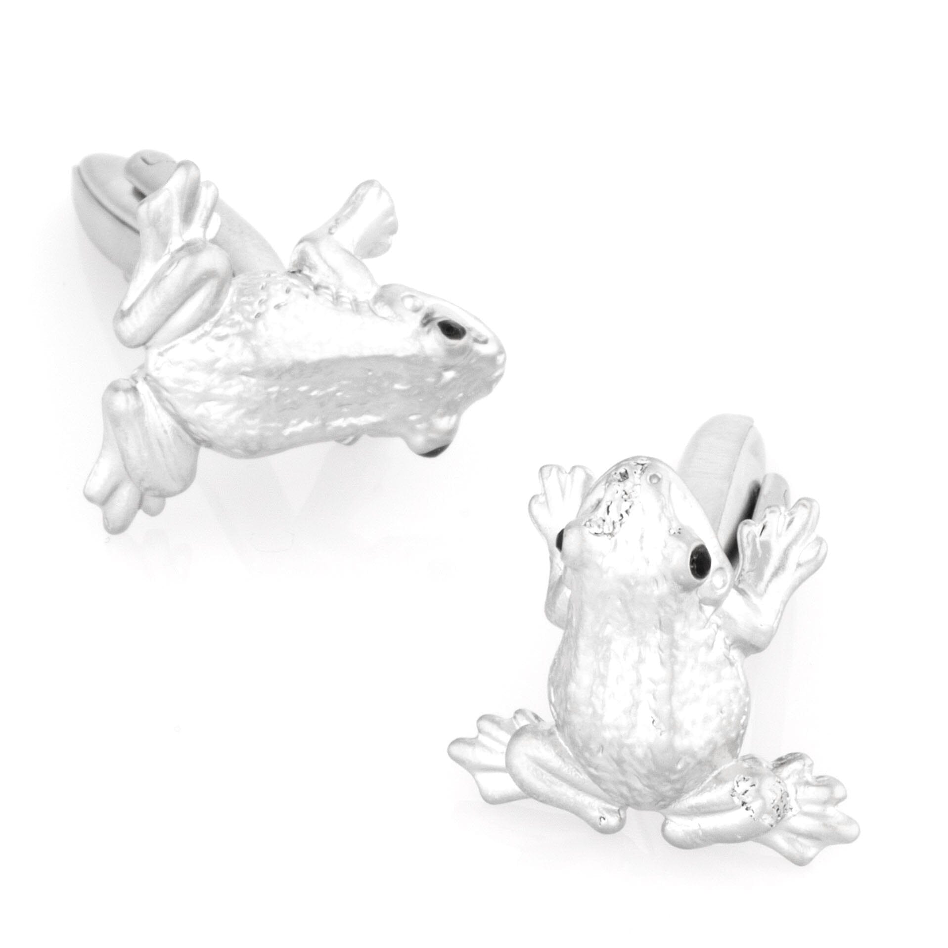 Silver Frog Cufflinks Novelty Cufflinks Clinks Australia Silver Frog Cufflinks