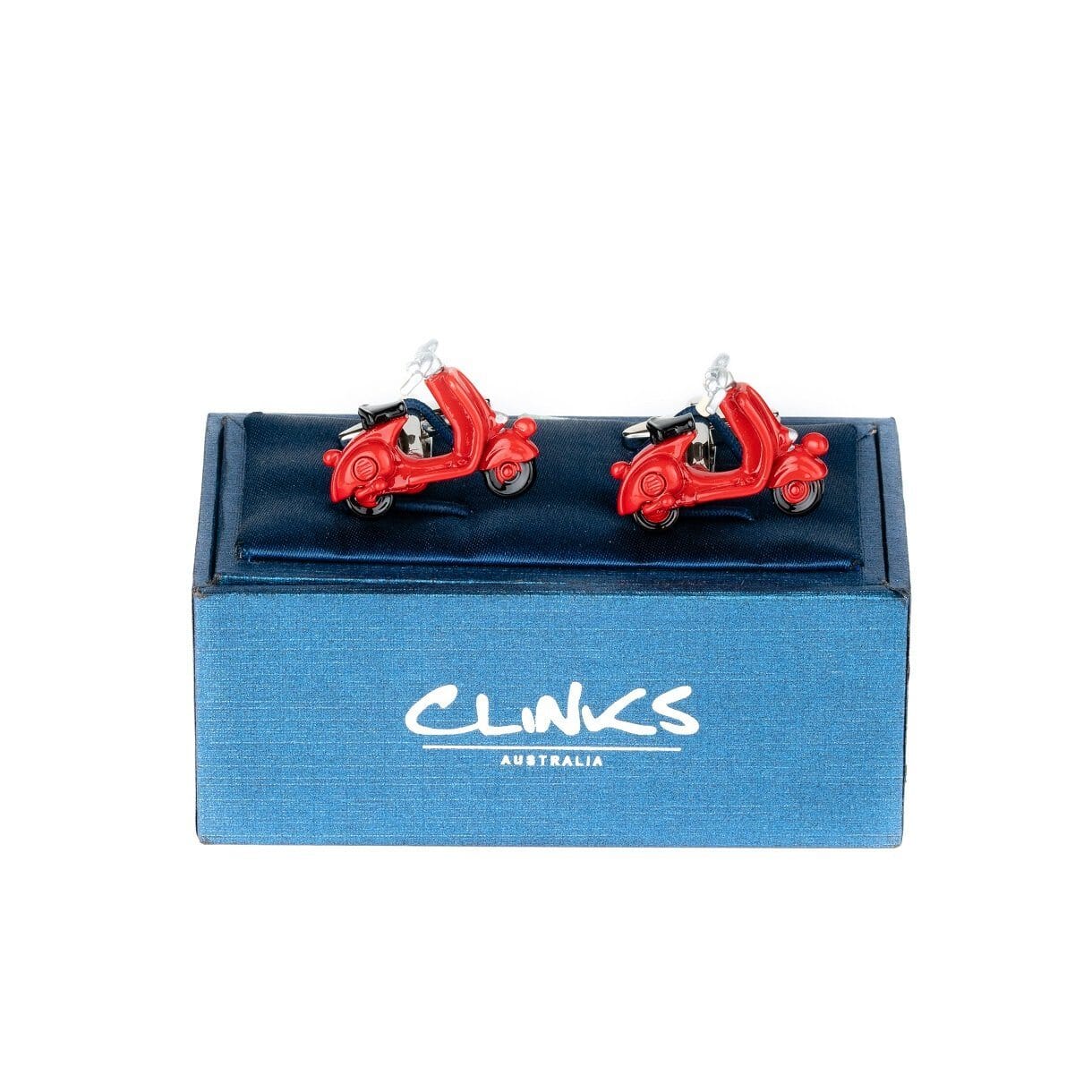 Red 3D Vespa Scooter Cufflinks Novelty Cufflinks Clinks Australia