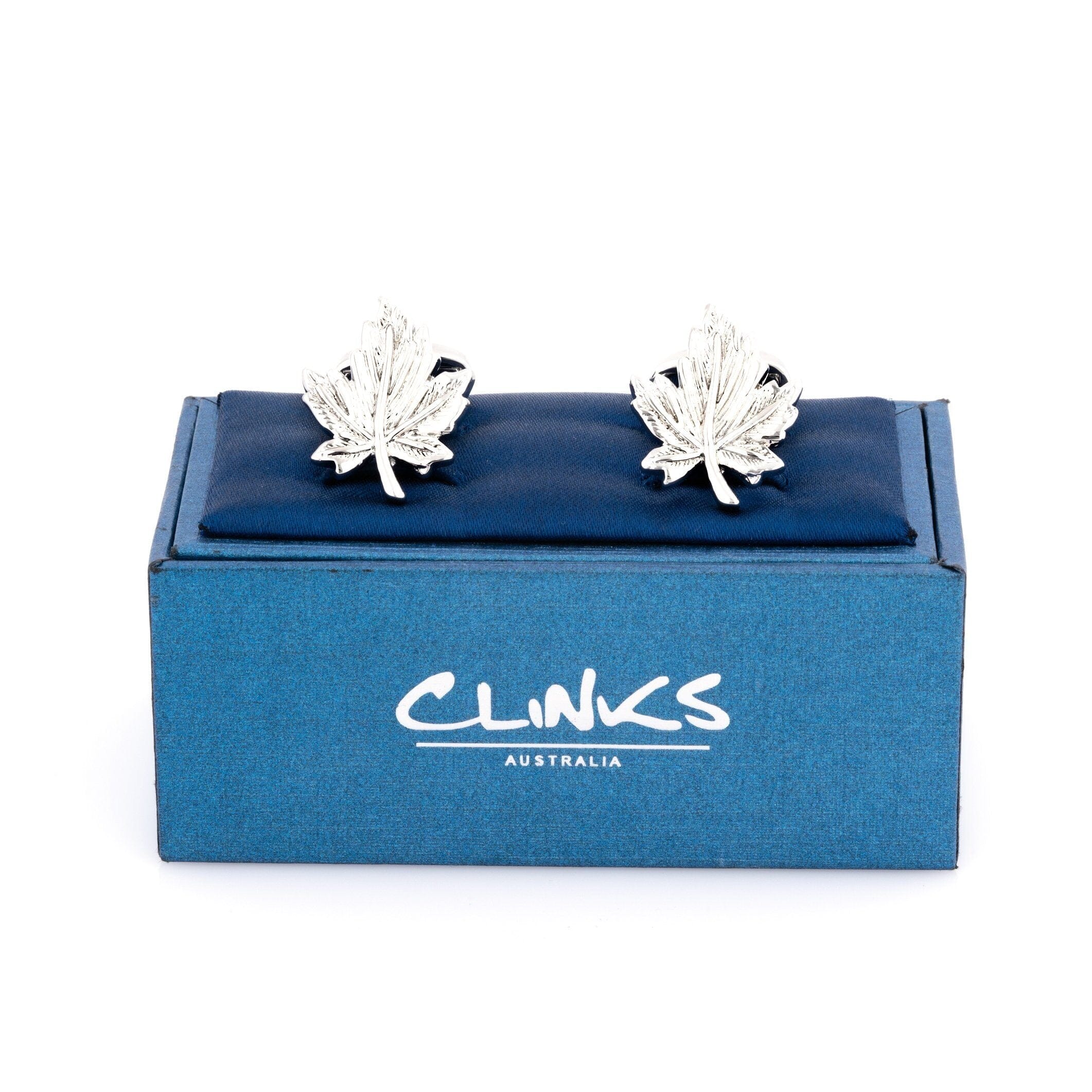 Silver Canadian Maple Leaf Cufflinks Novelty Cufflinks Clinks Australia
