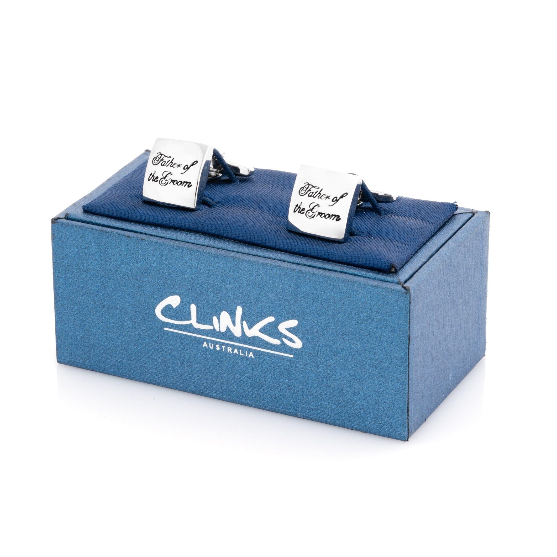 Father of the Groom Curved Wedding Silver Cufflinks Wedding Cufflinks Clinks Australia