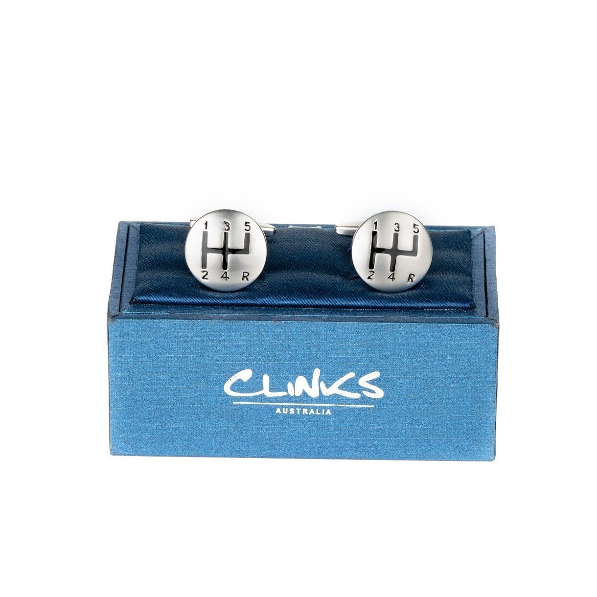 Brushed Silver Gear Shift Cufflinks Novelty Cufflinks Clinks Australia