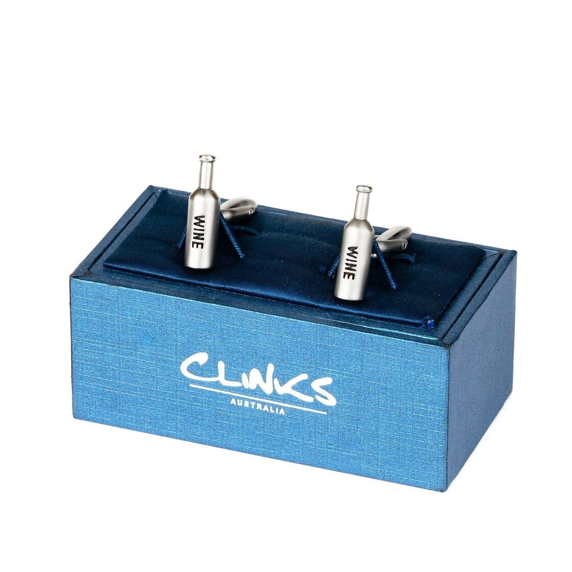 Silver Wine Bottle Cufflinks Novelty Cufflinks Clinks Australia