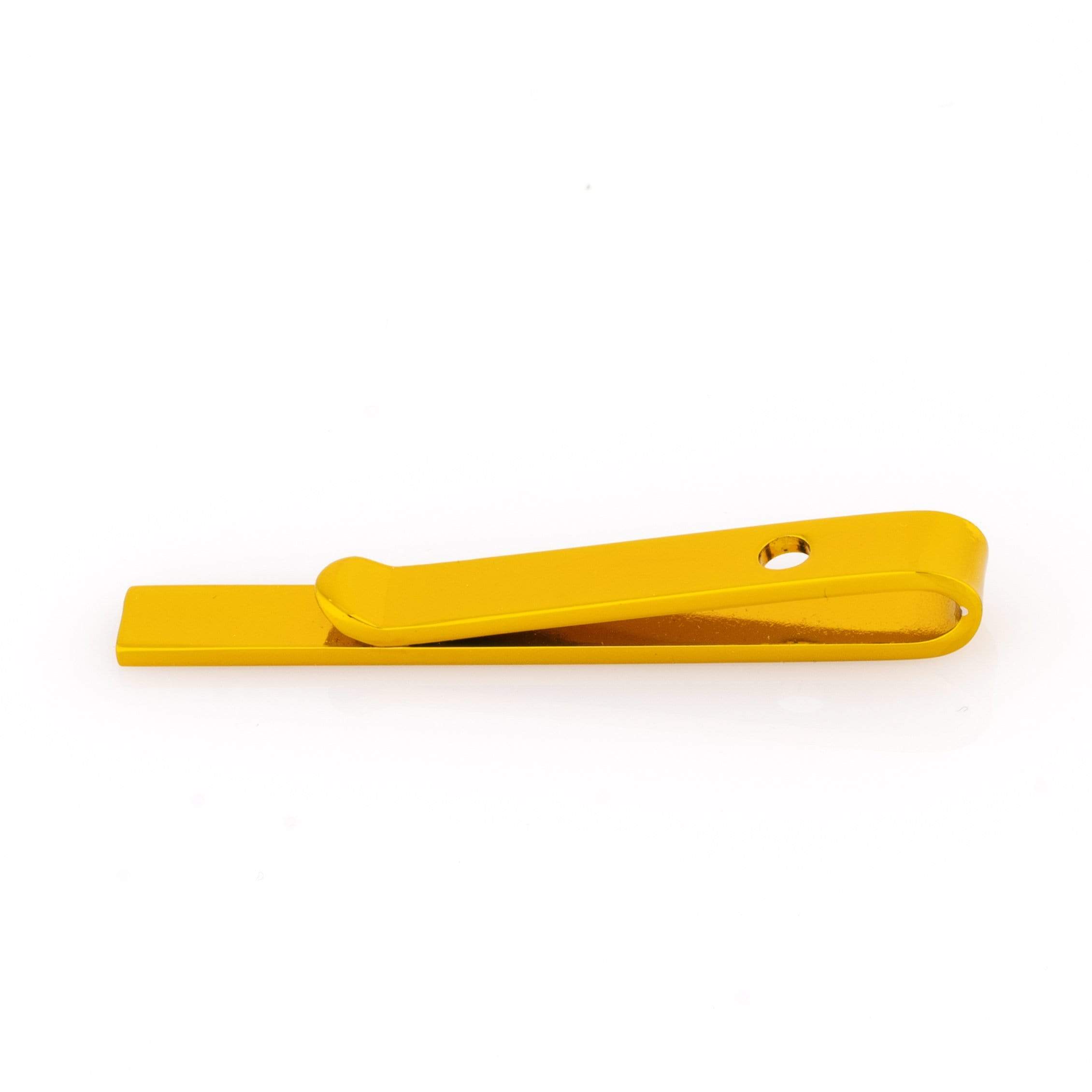 Yellow Metallic Small Tie Bar Tie Clips Clinks