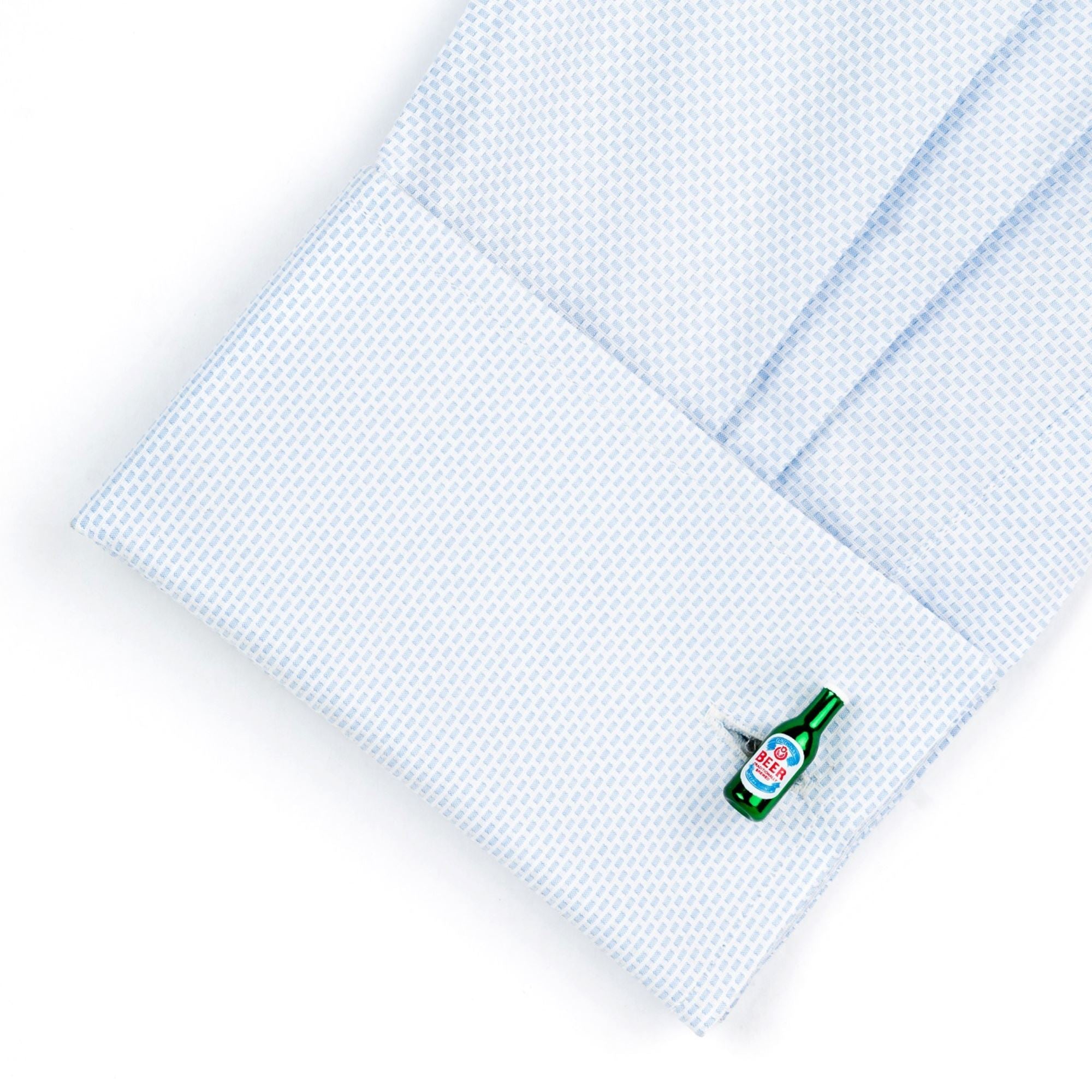 Italian Style Green Beer Bottle Cufflinks Novelty Cufflinks Clinks Australia