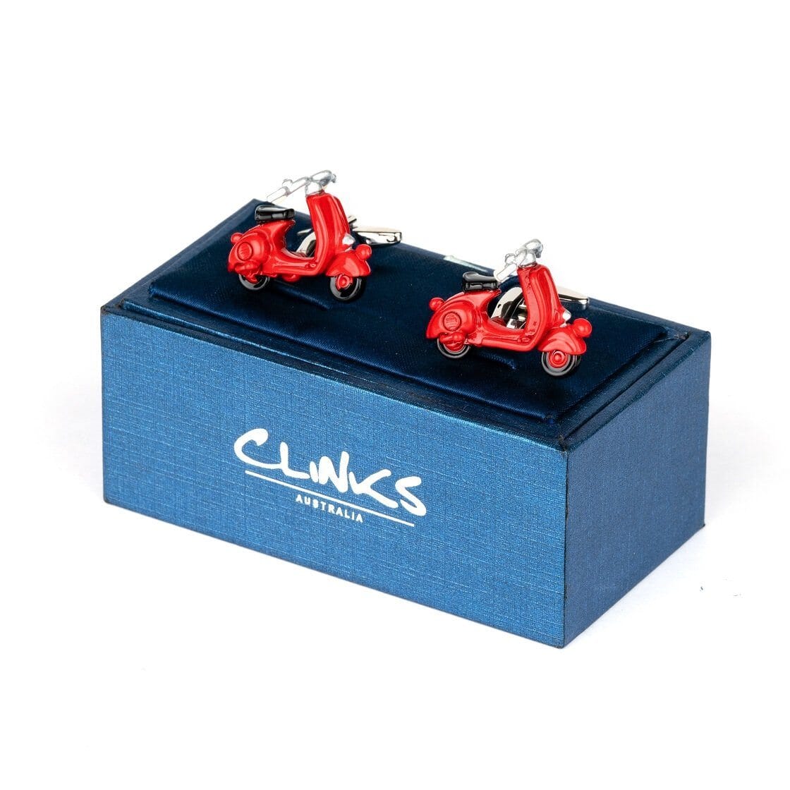 Red 3D Vespa Scooter Cufflinks Novelty Cufflinks Clinks Australia