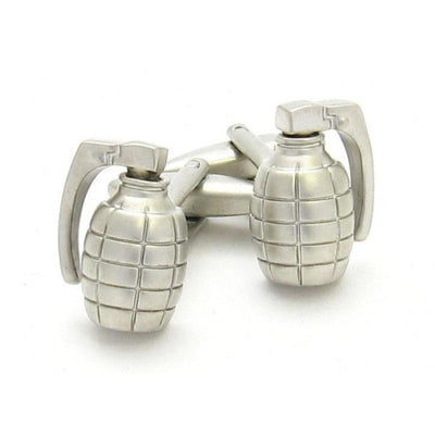 Grenade Silver Cufflinks