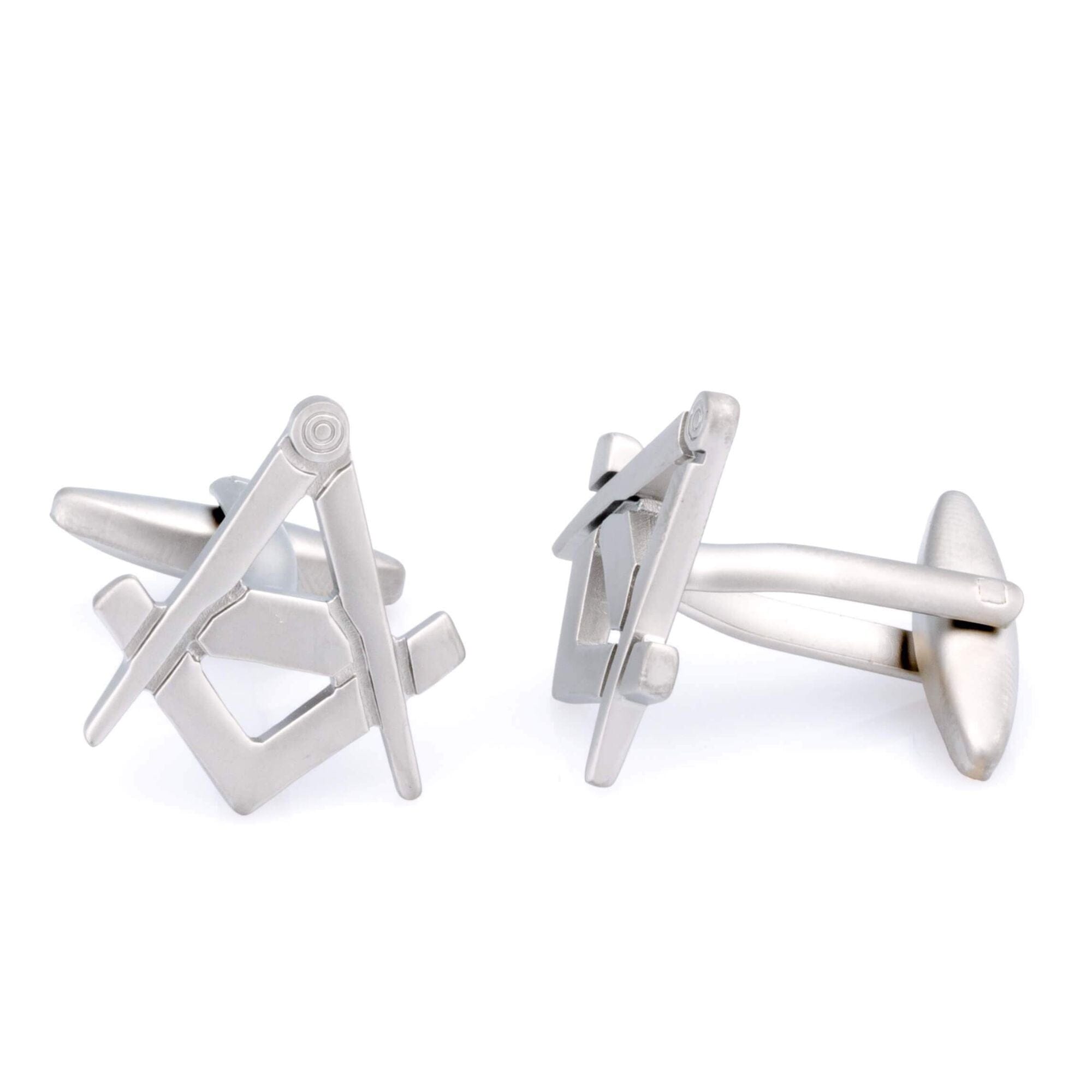 Freemason Masonic Brushed Silver Cufflinks Novelty Cufflinks Clinks Australia 
