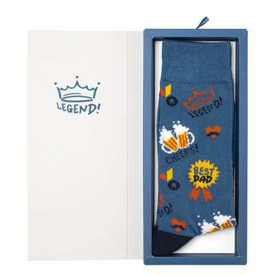 Mens Best Dad Bamboo Sock Card