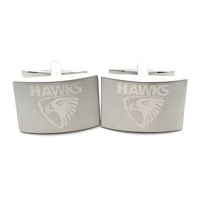 Silver Hawthorne Hawks AFL Cufflinks