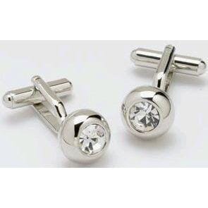 Solitaire Crystal Cufflinks with a Swarovski Crystal Classic & Modern Cufflinks Clinks Australia 