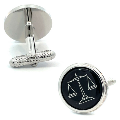 Scales of Justice (Black) Cufflinks