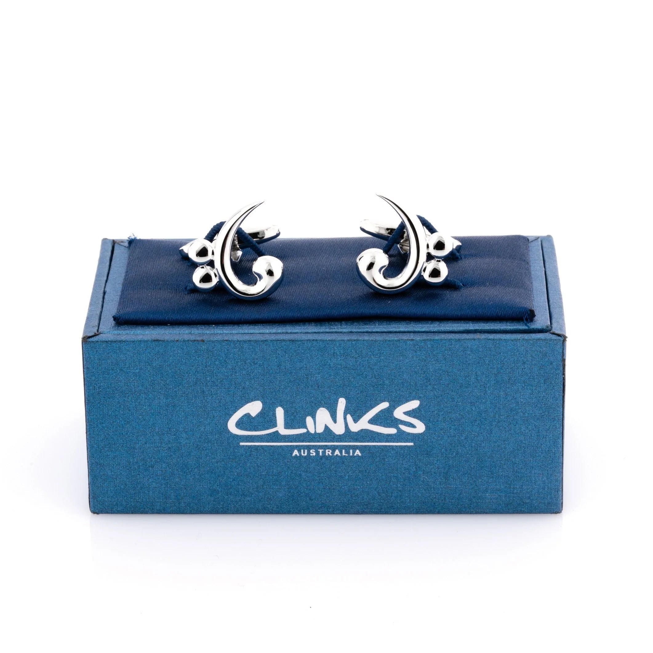 Bass Clef Silver Cufflinks