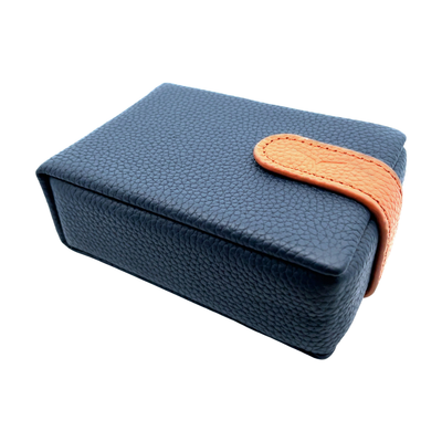 Leather Cufflink Wallet - Blue
