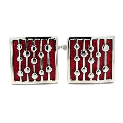 Raindrops Red Cufflinks