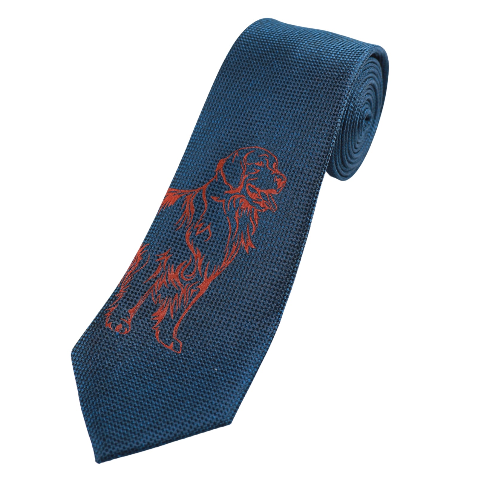 Golden Retriever Navy Tie