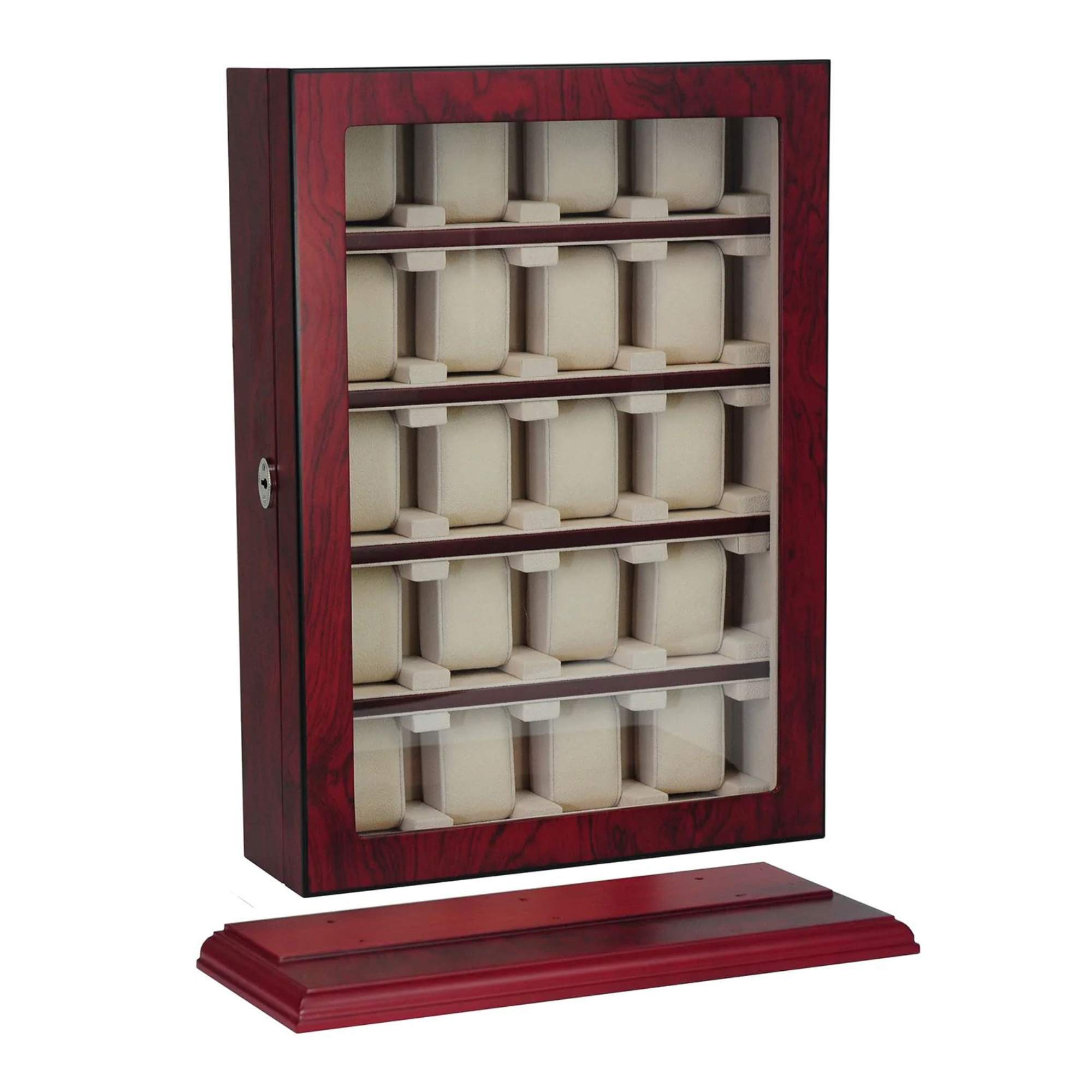 Seconds - Bubinga Wooden Watch Cabinet for 20 (B)