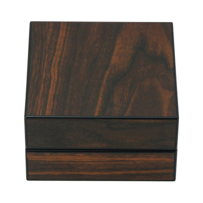 Walnut Wooden Foldable Cigar Ashtray with Cigar Cutter