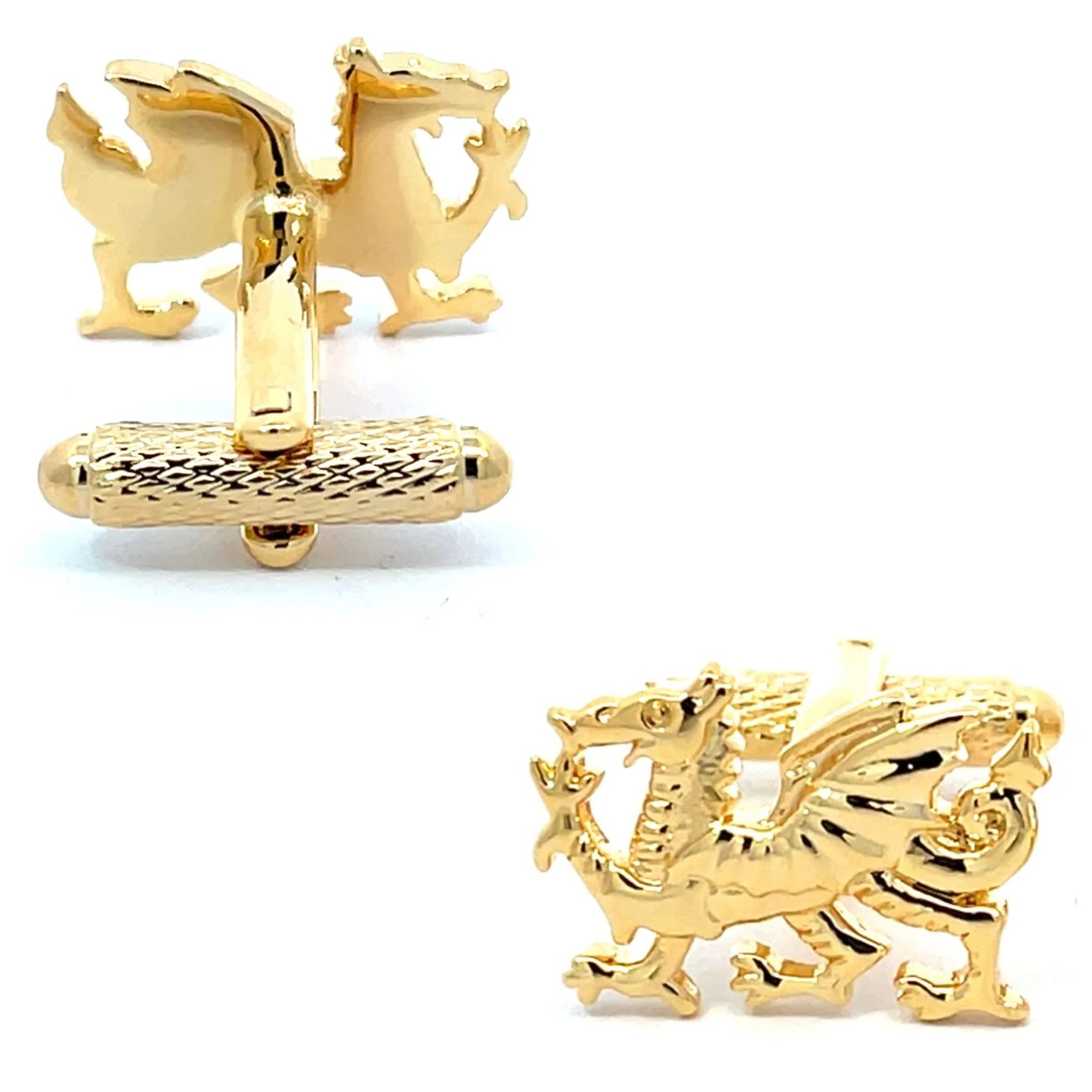 Manschettenknöpfe "Goldener Drache Schreitend"