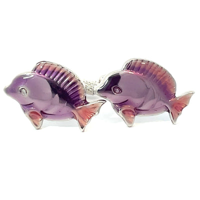 Purple Reef Fish Cufflinks