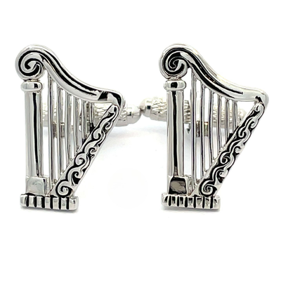 Silver Harp Cufflinks