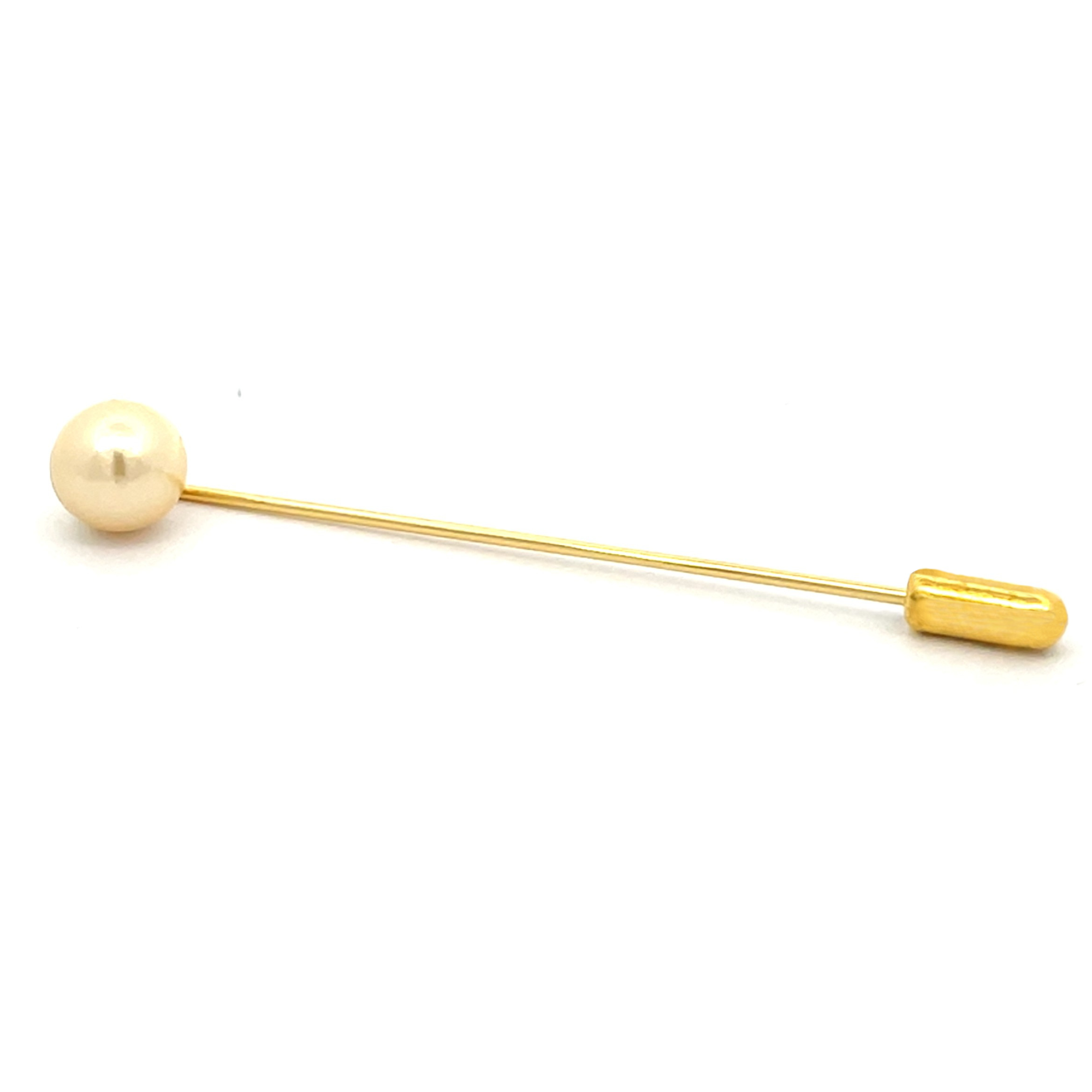 Perlen-Stecknadel in Gold