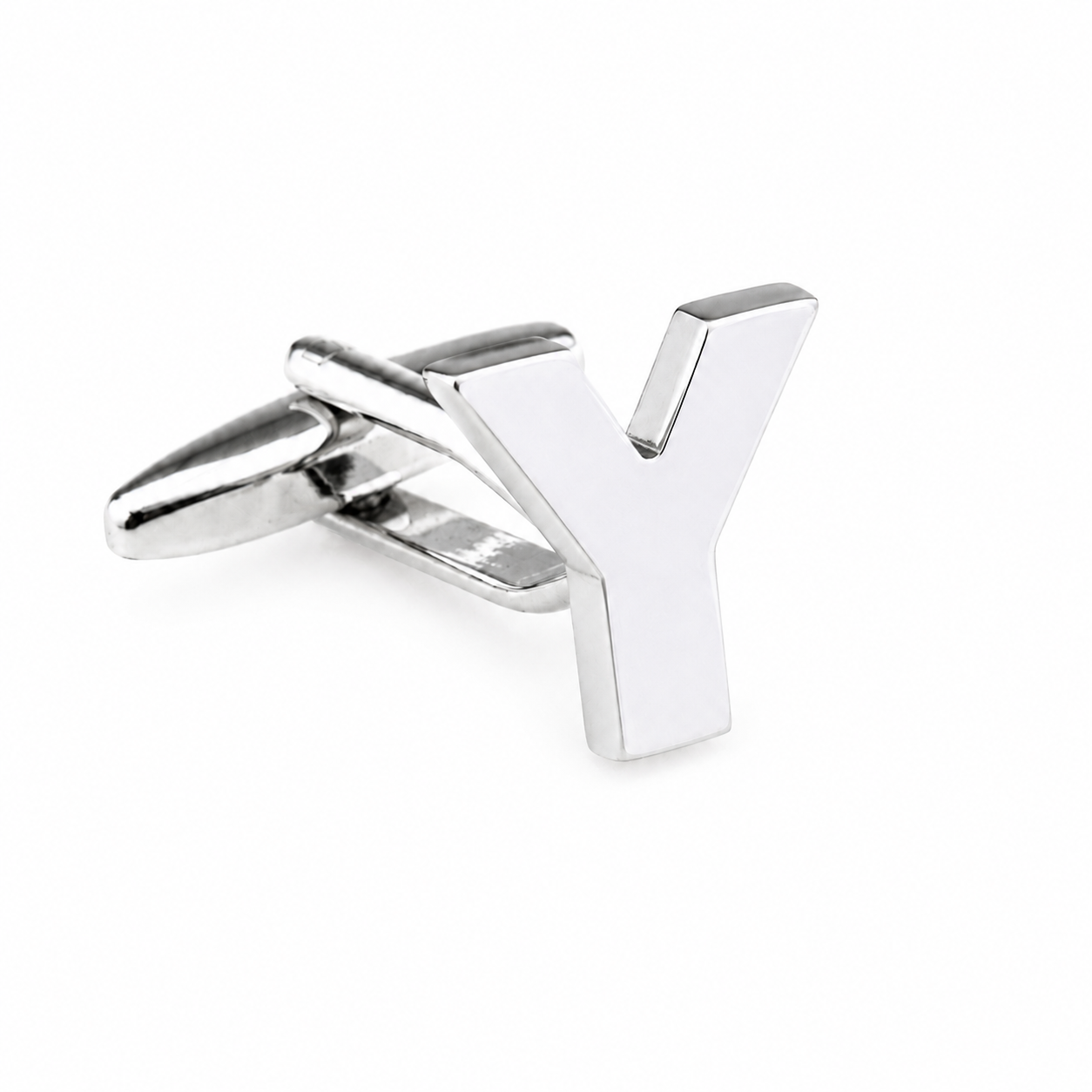 Personalised Silver Cut Out Initial Letter Cufflink