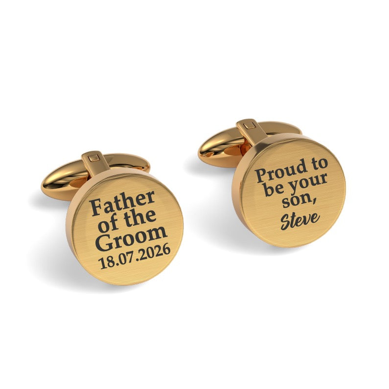 Proud to Be Your Son Engraved Cufflinks