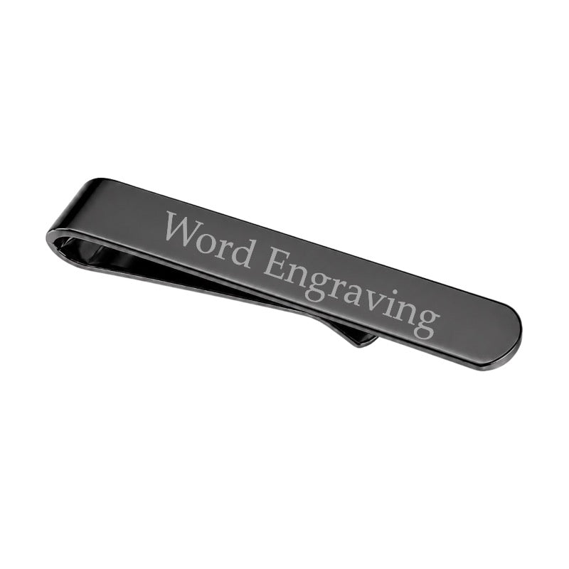 Custom Word Engraved Tie Bar