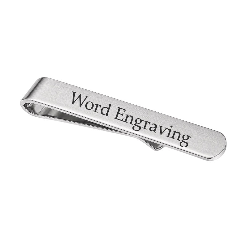Custom Word Engraved Tie Bar