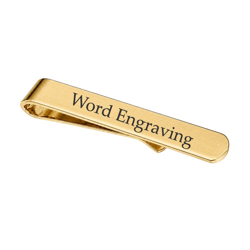 Custom Word Engraved Tie Bar