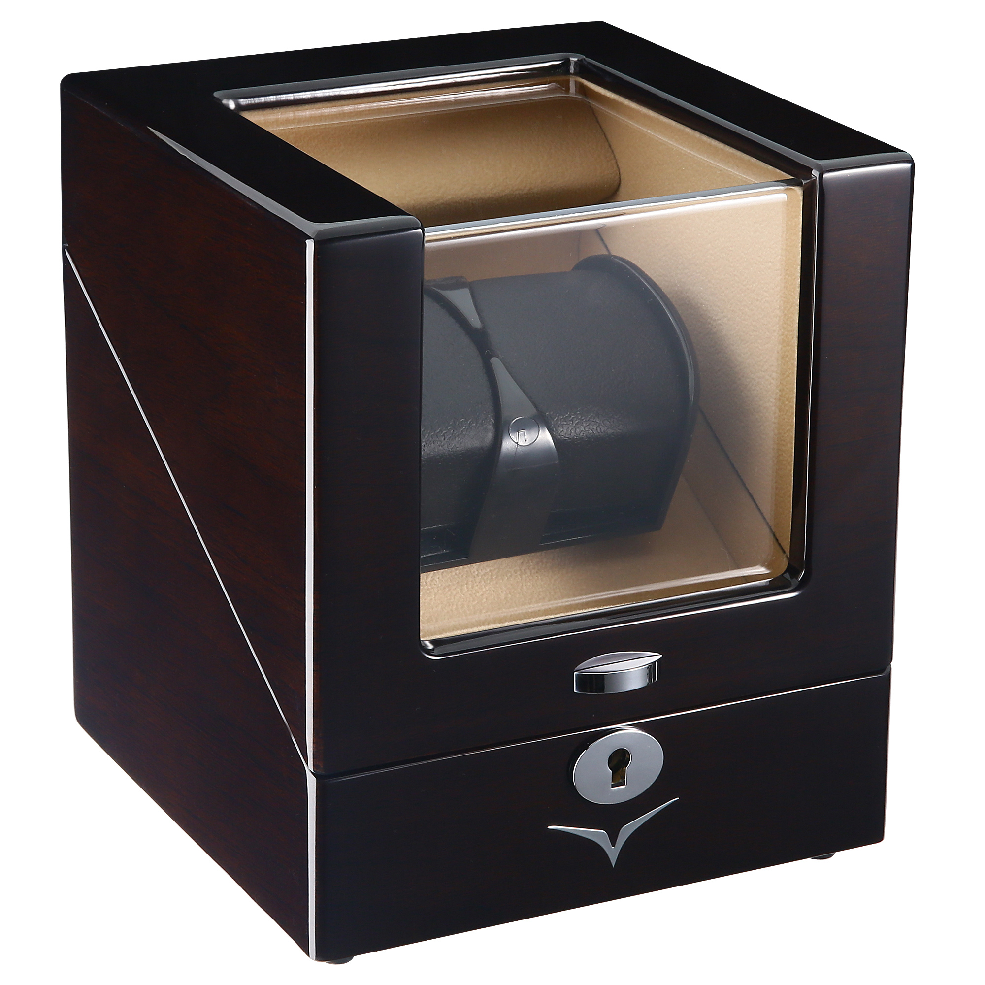 Seconds - Lindeman Mahogany Watch Winder Box for 2 Watches (Single Rotor) (C)