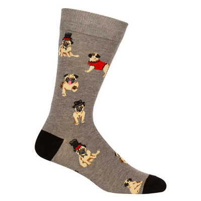Mens Hipster Pug Sock