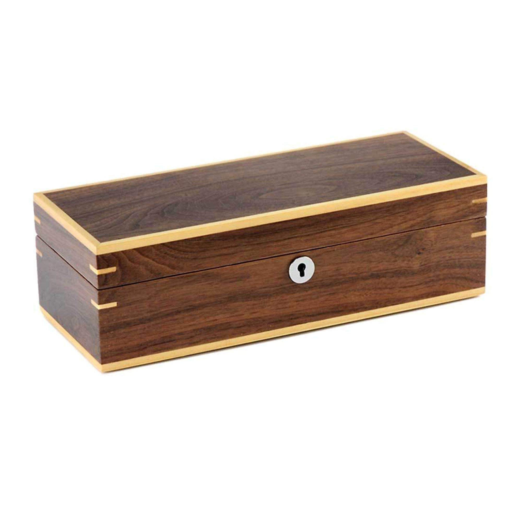 Seconds - Walnut Wooden Watch Box for 5 Watches