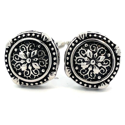 Otranto Cufflinks: Round Gothic Style