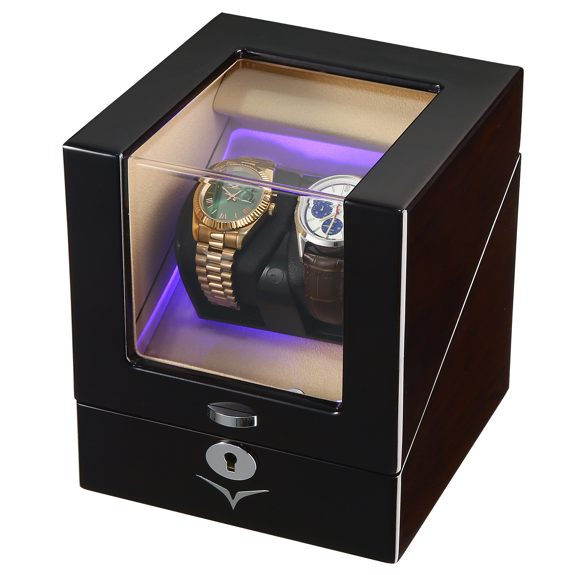 Seconds - Lindeman Mahogany Watch Winder Box for 2 Watches (Single Rotor) (C)